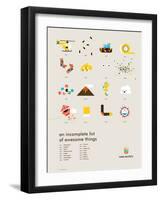 You Know What's Awesome? List (Gray)-Wee Society-Framed Art Print