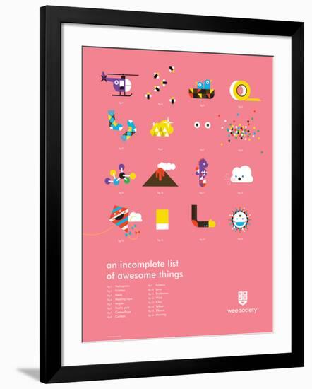 You Know What's Awesome? List (Pink)-Wee Society-Framed Art Print