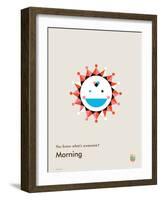 You Know What's Awesome? Morning (Gray)-Wee Society-Framed Art Print