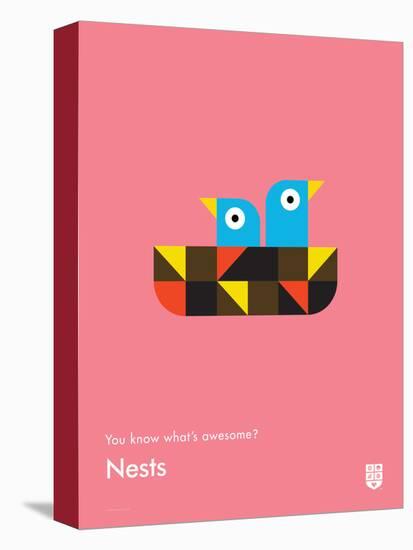 You Know What's Awesome? Nests (Pink)-Wee Society-Stretched Canvas