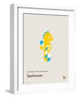 You Know What's Awesome? Seahorses (Gray)-Wee Society-Framed Art Print