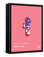 You Know What's Awesome? Seahorses (Pink)-Wee Society-Framed Stretched Canvas