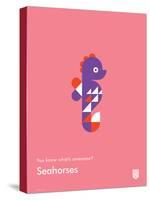 You Know What's Awesome? Seahorses (Pink)-Wee Society-Stretched Canvas