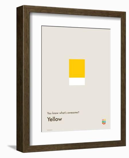 You Know What's Awesome? Yellow (Gray)-Wee Society-Framed Art Print