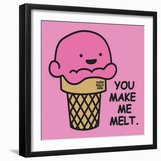 You Make Me Melt-Todd Goldman-Framed Art Print