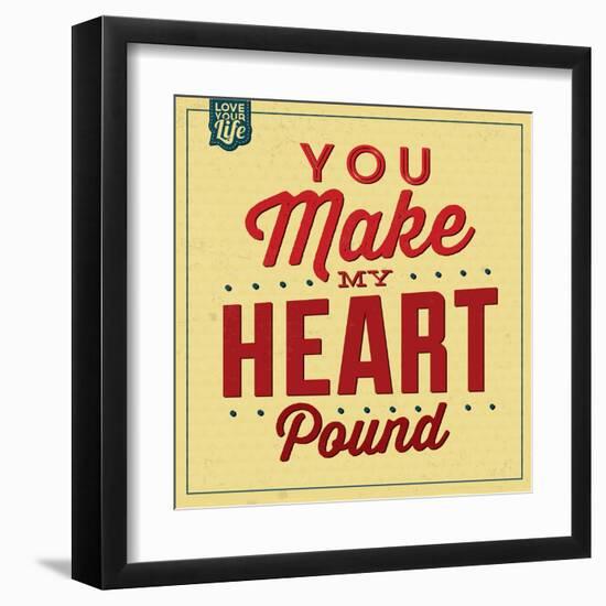 You Make My Heart Pound-Lorand Okos-Framed Art Print