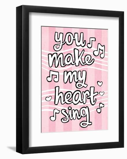 You Make My Heart Sing - Tommy Human Cartoon Print-Tommy Human-Framed Art Print