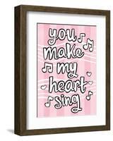 You Make My Heart Sing - Tommy Human Cartoon Print-Tommy Human-Framed Art Print