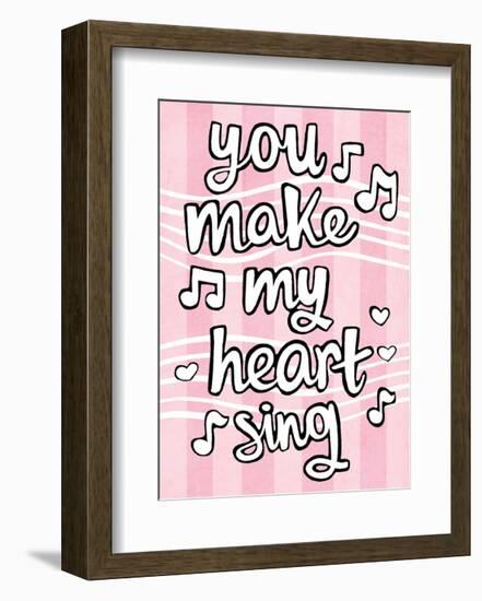 You Make My Heart Sing - Tommy Human Cartoon Print-Tommy Human-Framed Art Print