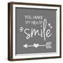 You Make My Heart Smile-Anna Quach-Framed Art Print