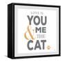 You Me and the Cat-Kimberly Glover-Framed Stretched Canvas