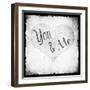 You Me BW-LightBoxJournal-Framed Giclee Print