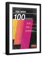 You Miss 100% Of The Shots You Never Take - Wayne Gretzky - VHS Tape-null-Framed Art Print