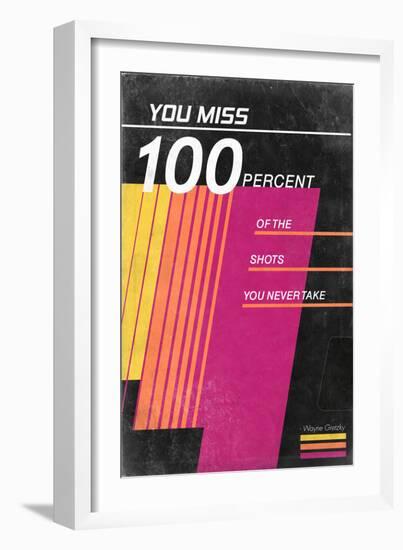 You Miss 100% Of The Shots You Never Take - Wayne Gretzky - VHS Tape-null-Framed Art Print