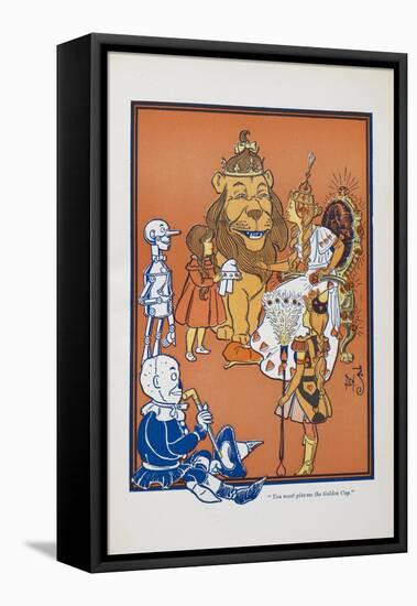 "You Must Give Me the Golden Cup"-William Denslow-Framed Stretched Canvas