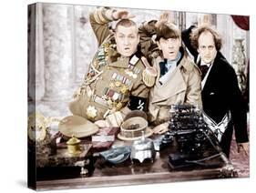 YOU NAZTY SPY, from left: Curly Howard, Moe Howard, Larry Fine, [aka The Three Stooges], 1940-null-Stretched Canvas