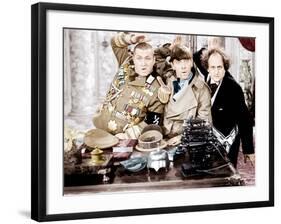 YOU NAZTY SPY, from left: Curly Howard, Moe Howard, Larry Fine, [aka The Three Stooges], 1940-null-Framed Photo