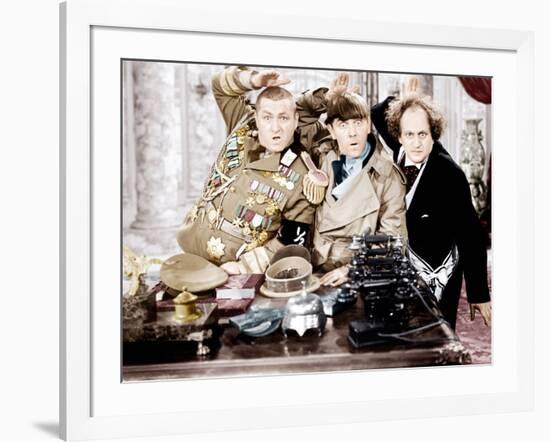 YOU NAZTY SPY, from left: Curly Howard, Moe Howard, Larry Fine, [aka The Three Stooges], 1940-null-Framed Photo