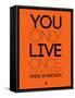 You Only Live Once Orange-NaxArt-Framed Stretched Canvas