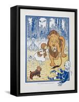 You Ought To Be Ashamed Of Yourself !. the The Cowardly Lion Being Rebuked by Dorothy-William Denslow-Framed Stretched Canvas