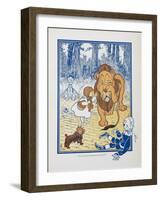 You Ought To Be Ashamed Of Yourself !. the The Cowardly Lion Being Rebuked by Dorothy-William Denslow-Framed Giclee Print