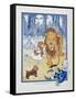 You Ought To Be Ashamed Of Yourself !. the The Cowardly Lion Being Rebuked by Dorothy-William Denslow-Framed Stretched Canvas