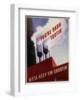 You're Darn Tootin' We'll Keep 'Em Shootin' Poster-Joseph Binder-Framed Giclee Print