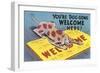 You're Dog-Gone Welcome-null-Framed Art Print