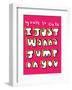 You're So Cute I Just Wanna Jump On You - Tommy Human Cartoon Print-Tommy Human-Framed Art Print