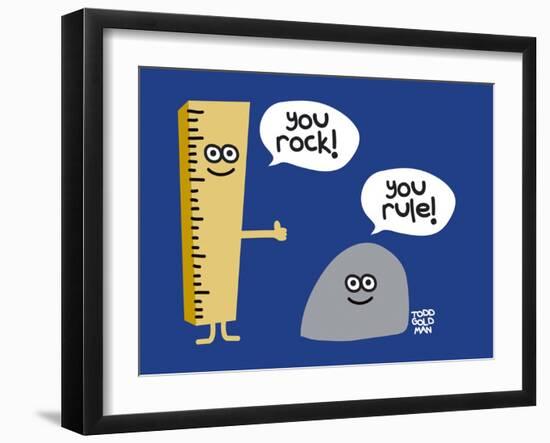 You Rock You Rule-Todd Goldman-Framed Art Print