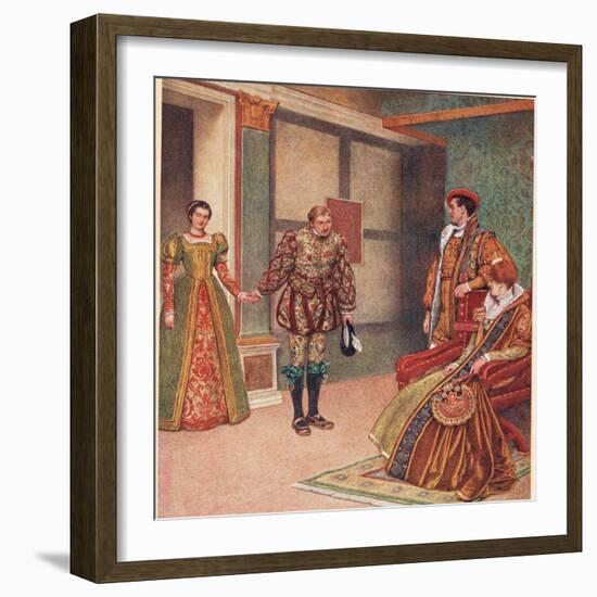 'You Saw the Mistress, I Beheld the Maid', Illustration from 'The Merchant of Venice', c.1910-Sir James Dromgole Linton-Framed Giclee Print