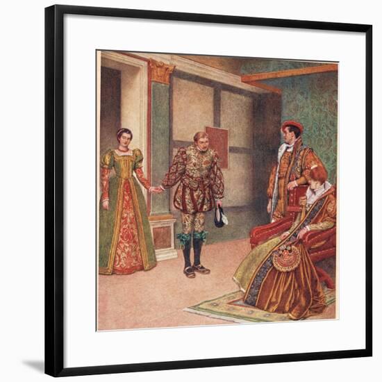 'You Saw the Mistress, I Beheld the Maid', Illustration from 'The Merchant of Venice', c.1910-Sir James Dromgole Linton-Framed Giclee Print