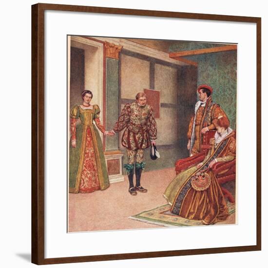 'You Saw the Mistress, I Beheld the Maid', Illustration from 'The Merchant of Venice', c.1910-Sir James Dromgole Linton-Framed Giclee Print