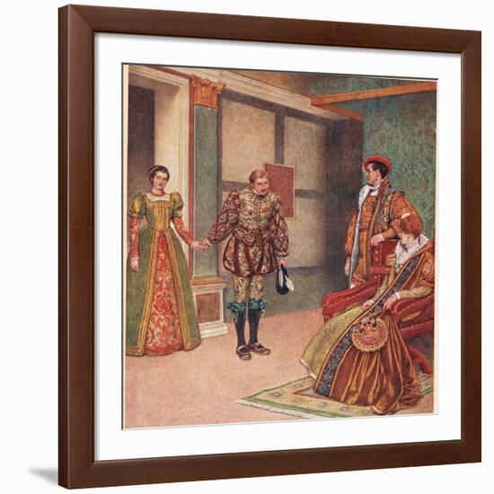 'You Saw the Mistress, I Beheld the Maid', Illustration from 'The Merchant of Venice', c.1910-Sir James Dromgole Linton-Framed Giclee Print