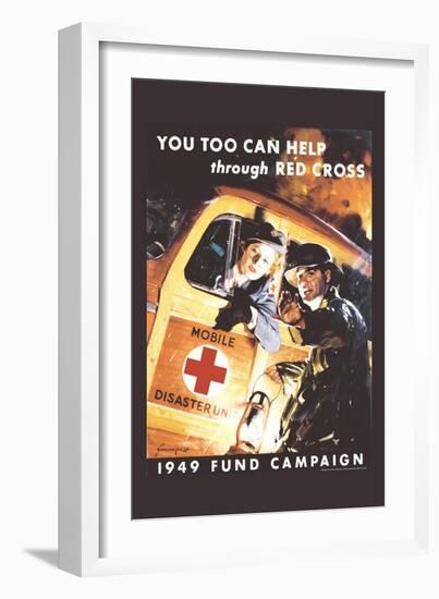You Too Can Help Through Red Cross-Jes Schlaikjer-Framed Art Print