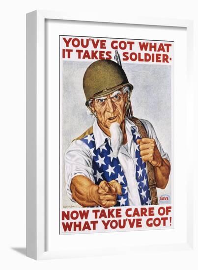 You've Got What it Takes Soldier Poster-Ernest Hamlin Baker-Framed Giclee Print