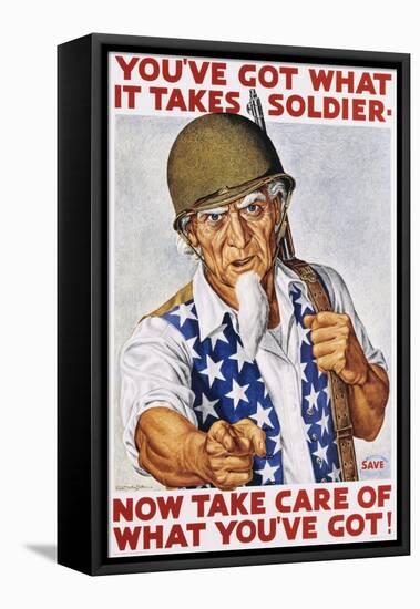 You've Got What it Takes Soldier Poster-Ernest Hamlin Baker-Framed Stretched Canvas
