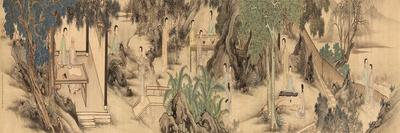 Yuan Mei and His Female Students-Yuan Mei, You Zhao and Wang Gong-Mounted Giclee Print