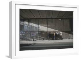 Young Adult Couple Standing in Underpass-Clive Nolan-Framed Photographic Print