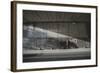 Young Adult Couple Standing in Underpass-Clive Nolan-Framed Photographic Print