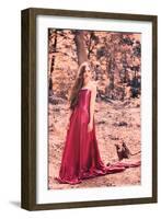 Young Adult Female in Woodland-Sabine Rosch-Framed Photographic Print