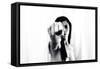 Young Adult Female with Arm Outstretched Like Punch-Torsten Richter-Framed Stretched Canvas