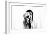 Young Adult Female with Arm Outstretched Like Punch-Torsten Richter-Framed Photographic Print