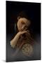 Young Adult Female with Clock-Ariel Marie Miller-Mounted Photographic Print