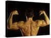 Young Adult Male Posing with Arms Flexed-Chris Trotman-Stretched Canvas