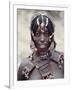 Young Afar Girl at Senbete Market, Her Elaborate Hairstyle and Beaded Jewellery-Nigel Pavitt-Framed Photographic Print