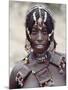 Young Afar Girl at Senbete Market, Her Elaborate Hairstyle and Beaded Jewellery-Nigel Pavitt-Mounted Photographic Print