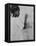 Young African American Girl at Chalkboard Photograph - Marlington, WV-Lantern Press-Framed Stretched Canvas