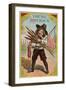 Young America', Label Featuring a Boy Holding Fireworks, C.1905-null-Framed Giclee Print