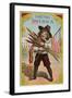 Young America', Label Featuring a Boy Holding Fireworks, C.1905-null-Framed Giclee Print